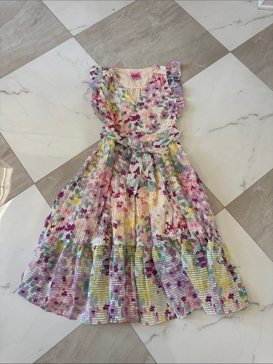 kate spade Dresses & Skirts - kate spade Floral Pleated Pastel Pink Yellow Green Midi Dress